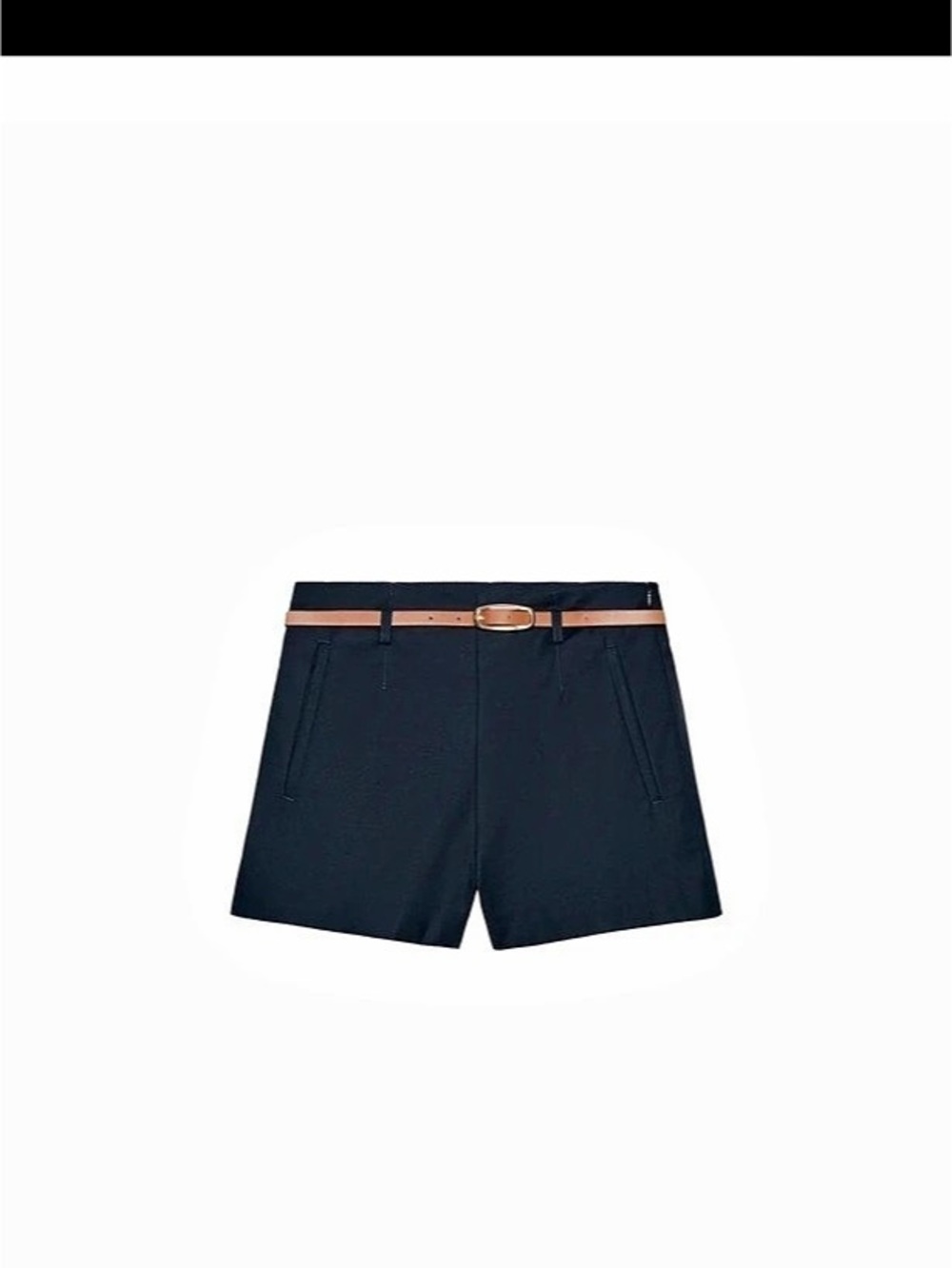 NTW Zara High-Waisted Belted Shorts in Black